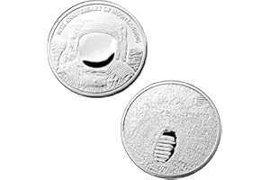 WOERDA Apollo 11 Astronaut Challenge Coin, National Aeronautics & Space Administration Commemorative Coins (Silver)