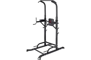 K KiNGKANG Power Tower with Cushion Adjustable Height Multi-Function Home Strength Training Fitness Workout Station, T056