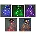 Fanme Solar Mason Jar Lights Lids 5 Pack 10LED Multi Colors Fairy String Light Screw Inserts for Mason Jar Charismas Wedding Garden Patio Home Décor Decorative Lighting (Steady)