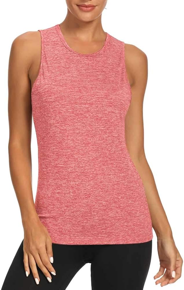 Mippo Workout Tops for Women Yoga Tank Tops Loose Fit Open Back Shirts Gym Clothes: Clothing