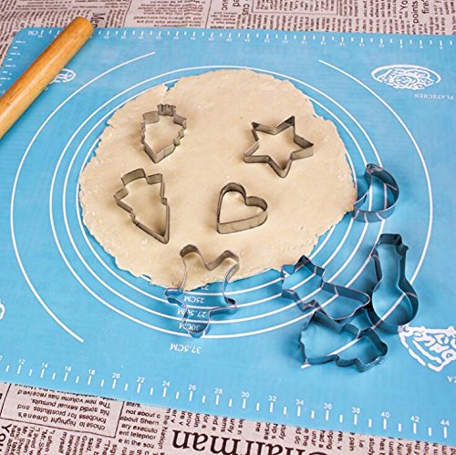 Daiweis Extra Large Silicone Baking Mat for Pastry Rolling with Measurements Pastry Rolling Mat, Reusable Non-Stick Silicone Baking Mat(Present scraper)