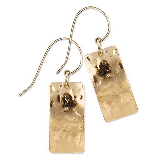 Petra Earrings, 14k Gold Overlay Dangle Earrings for Women, Boho Dangle Earrings, Bridal, Wedding, Hypoallergenic, Drop Earrings for Women with Hand-Hammered Detail - Holly Yashi