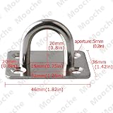 Mooche 4Pcs M6 Pad Eye Plate Suspension Ceiling Hook Stainless Steel view 6