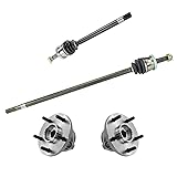 TRQ Front CV Axle Shafts & Wheel Hub Bearing