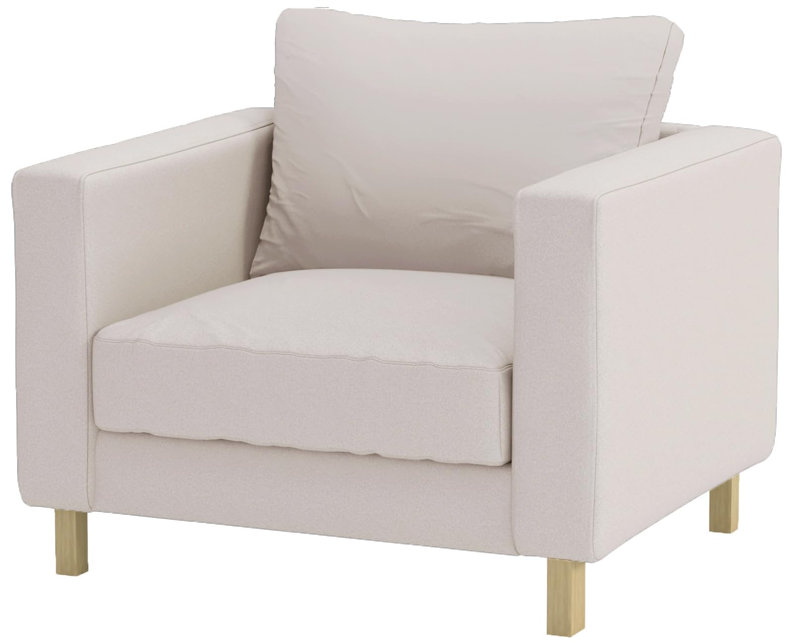 Photo 1 of Sofa Renewal Durable Custom Made Karlstad Chair Cover Replacement for IKEA Karlstad Armchair (Polyester Flax Beige)