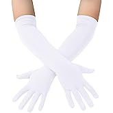 ATHX Men's and Women's Spandex Costume Gloves - 18" Length Stretchy Halloween Cosplay Long Opera Party Gloves