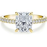 Bo.Dream Yellow Gold Plated Silver Oval/Pear/Cushion/Princess Cut Cubic Zirconia Engagement Rings
