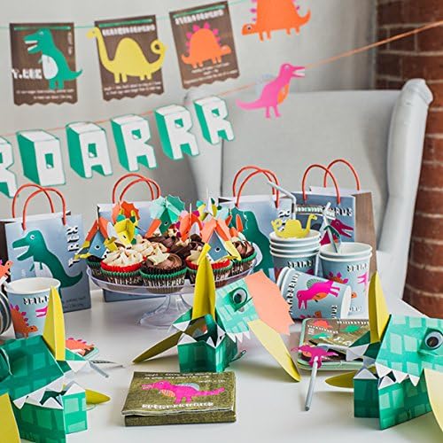 styleboxe Childrens Birthday Party Decorations Set, Dinosaur theme, for up to 8 Guests
