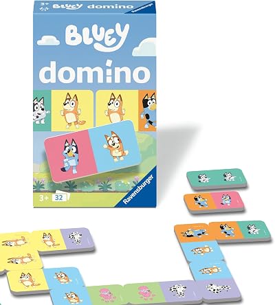 Ravensburger Bluey Dominoes Game for Kids 3+ 2-4 Players