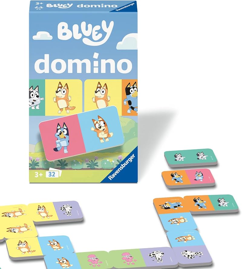 Ravensburger Bluey Dominoes Game for Kids 3+ 2-4 Players