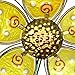 Exhart Metallic Yellow Flower Garden Stake, Durable Glass & Metal, Cute Yard Décor, 9.5