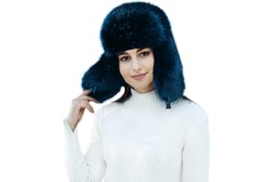 Lina & Lily Women's Winter Trapper Hat Long Pile Faux Fur Fluffy
