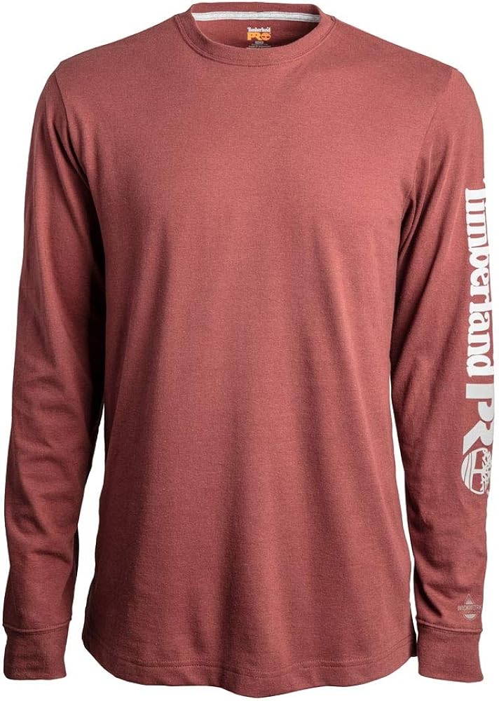 Timberland PRO Men's Base Plate Blended Long-Sleeve T-Shirt with Logo: Clothing