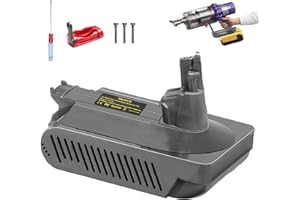 ASUNT V10 Adapter for Dewalt 20V Lithium Battery to for Dyson V10 SV12 Vacuum Cleaners Cyclone V10 Animal Absolute Fluffy W/Trigger Lock&Screwdriver(Not for V10 Slim or SV10)
