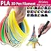 3D Pen Filament Refills - 20 Colors 1.75mm PLA - Bonus 2 Glow in The Dark for 3D Printing & Drawing Pen, 400 Linear Feets with 2 Free Spatula, Colorful Boxes with Handle