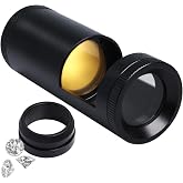 Portable Gemstone Polariscope, Professional Handheld Polariscope with Dual Lens Optical Glass, 28mm Lens, Built-in LED Light, Durable Aluminum Body for Jeweler, Jewelry Tools, Gemstones, Gemologist