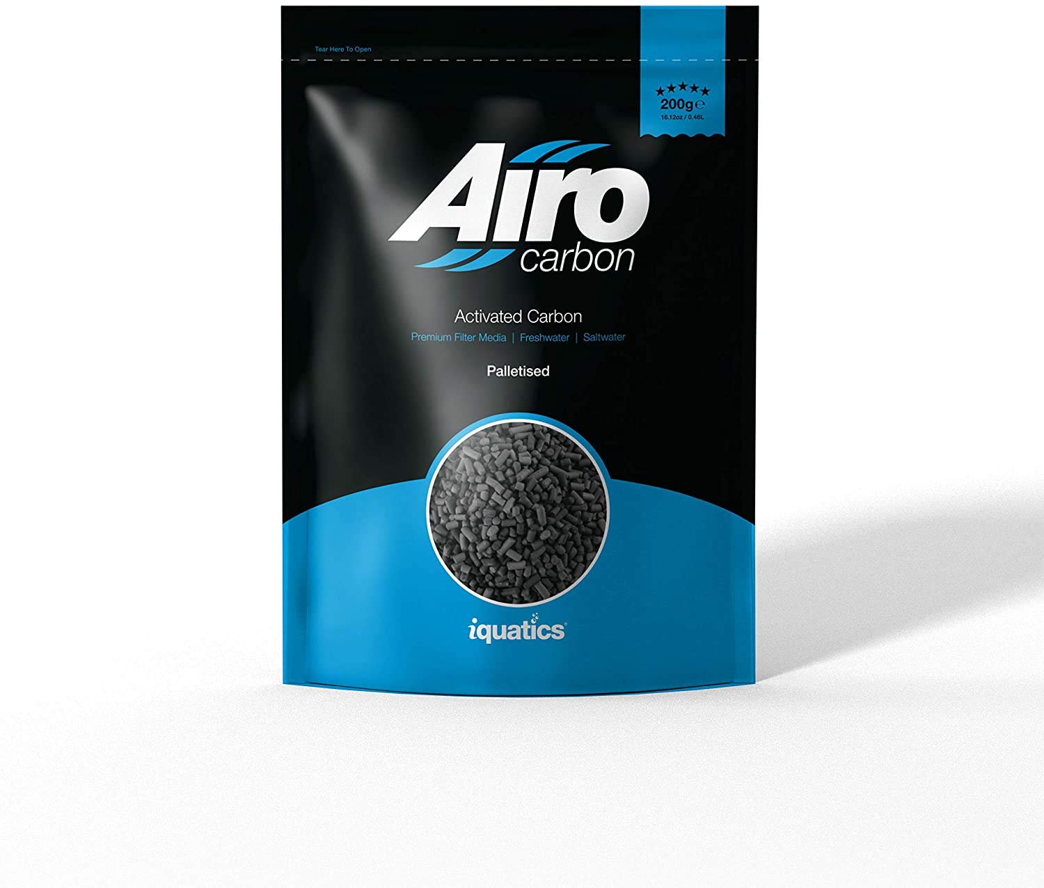 iQuatics Aquarium Premium Filter Media Airo Activated Carbon 1kg