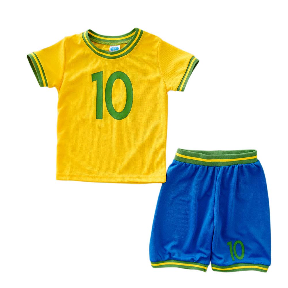 Buy ZETIY Toddler Little Boys' Active Mesh Soccer Jersey and Shorts Sets (2T, Yellow) at Amazon.in