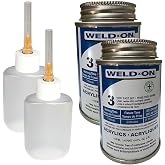 Weld-On #3 Acrylic Cement, Low-VOC, 4 Oz, w/Applicator &amp; Needle (2)