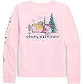 Vineyard Vines Girls' Nutcracker Glitter Ballerina Long-Sleeve Pocket Tee, Flamingo, L