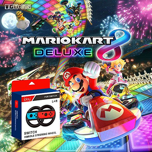 Lammcou Steering Wheel Grips for Nintendo Switch Console Racing Wheel Joy-con Grips Handle Set by for Nintendo Switch Controller Games-Black - Thumbnail 7
