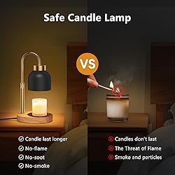Candle Warmer Lamp with Timer and Dimmer, Height