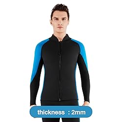 FLEXEL Wetsuit Top Jacket Women Men, 2mm Neoprene