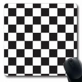 Ahawoso Mousepads Board Black White Squares