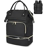 seyfocnia Gym Backpack for Women,Gym Bag with Shoe Compartment Lightweight Travel Workout Sports Backpack Womens Black