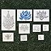 Tattify Assorted Lotus Flower Temporary Tattoos - Body, Mind and Spirit (Complete Set of 18 Tattoos - 2 of each Set) - Individual Styles Available - Fashionable Temporary Tattoos