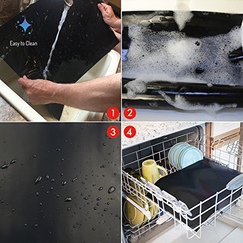 Oven Liner - Set of 3 Large Non-Stick Mat Liners for Gas, Electric, Convection, Toaster Ovens and Easy to Clean, 15.8 x 19.7 inch.