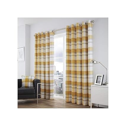 Shawsdirect Balmoral Check 100 Cotton Fully Lined Eyelet Ring