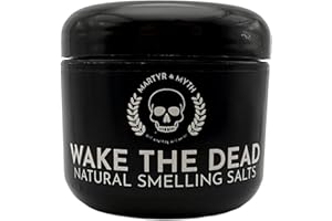 Wake the Dead Natural Smelling Salts – Ammonia-Free, Extra-Strong Formula | Boost Focus, Energy & Alertness | Menthol, Wasabi