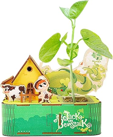 Amazon 3d 3次元木植物植栽パズル子供の教育手作りおもちゃ誕生日プレゼントの装飾 緑 立体パズル おもちゃ