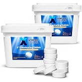 Xtremeclear 2-Pack 3" Swimming Pool Chlorine Tablets | Pro-Grade Pool Sanitizer Long Lasting &amp; Slow Dissolving | 99% Pure Tri-Chlor|, 5 Pounds Bucket