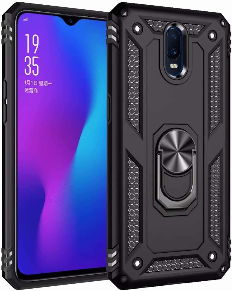 FanTings Case for Samsung Galaxy M31, Rugged and Shockproof,with Mobile Phone Holder, Cover for Samsung Galaxy M31-Black