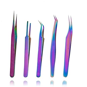 Buy Rainbow Tweezers Kit Anti Static Precision Stainless Steel