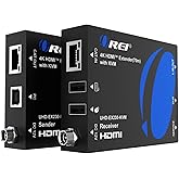 OREI KVM 4K HDMI Over Ethernet Extender Balun Over CAT7 230ft, POC HDCP 2.2 | HDMI Over CAT5 &ndash; HDMI 2.0b, 18Gbps, 4K60 4:4:4, HDR10+, Dolby Vision, HLG, USB KVM 3.5mm Audio Out, EDID Copy Metal Enclosure
