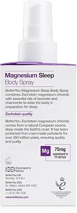 BetterYou Magnesium Sleep Body Spray 100ml Natural Sleep Aid with Oils view 8