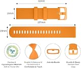 Wownadu 18mm Silicone Yellow Strap for Garmin Vivoactive 4S Venu 3S/2S FR view 2