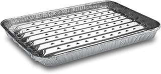 50 Stk. Alu-Grillpfanne Grillschalen BBQ, 34.4 x 22.4cm, mehrfach verwendbar