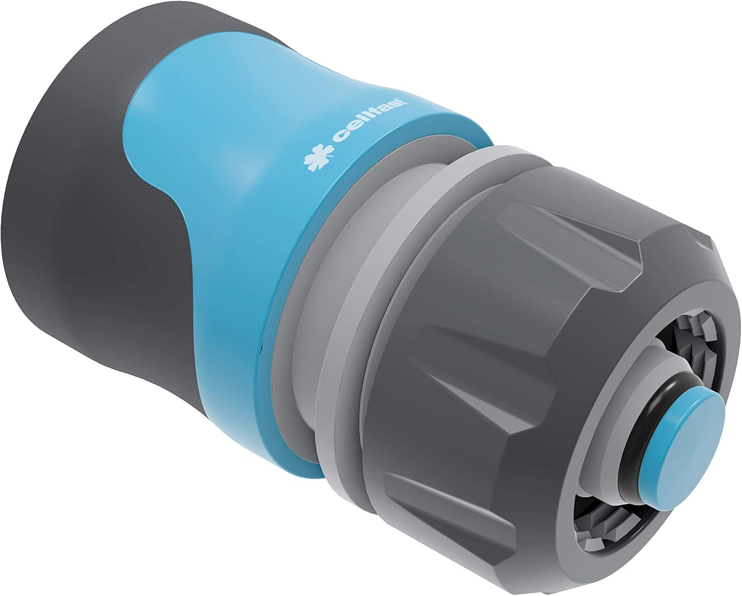 Cellfast Hose Quick Connector - Stop SAFETOUCH IDEAL™ 1/2" - 5/8", PC/ABS Material, Stainless Steel Clench Mechanism, 50-622