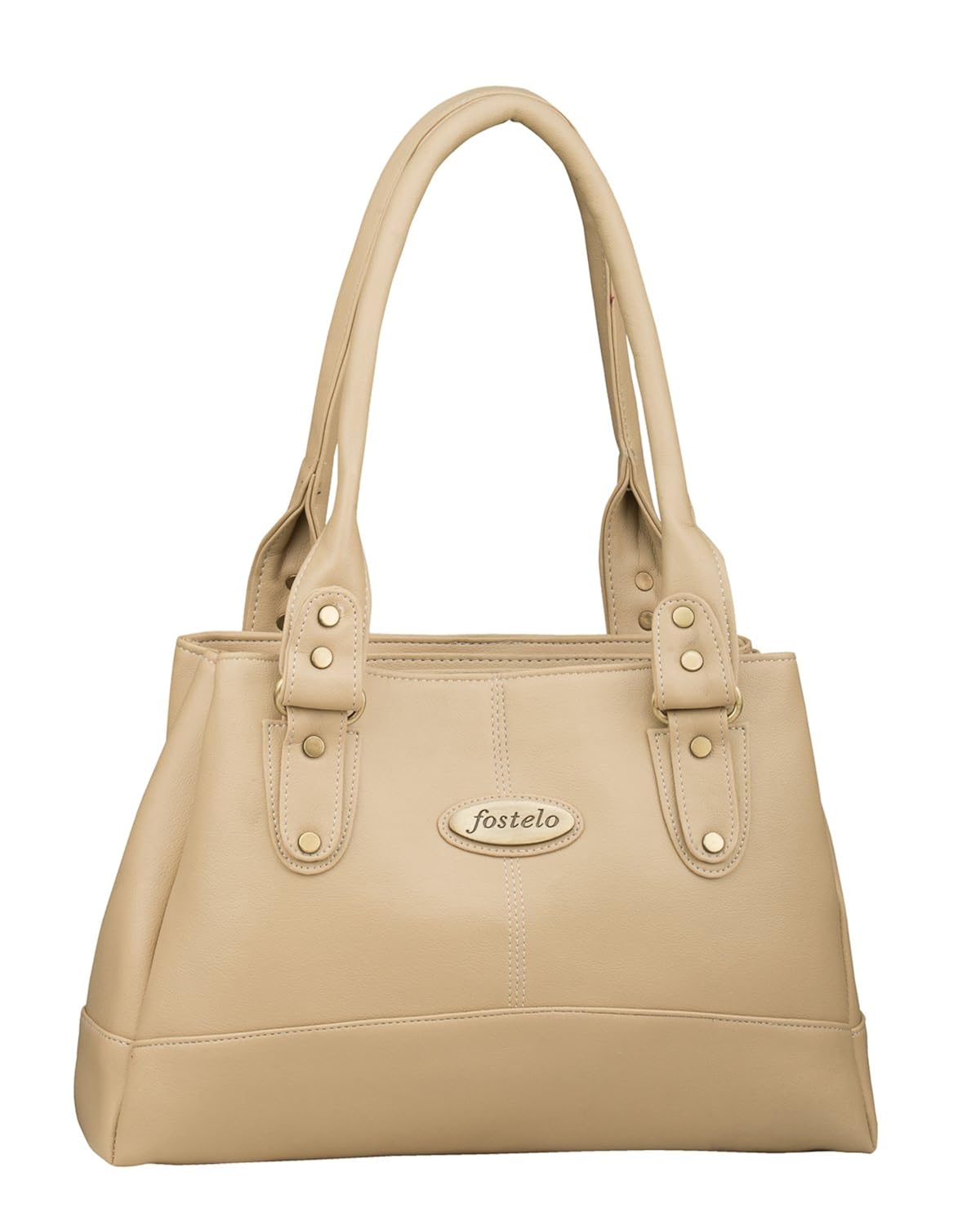 fostelo women's elite handbag (beige) (fsb-161)