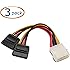 Cable Matters (3 Pack) 4 Pin Molex to Dual SATA Power Y-Cable Adapter- 6 Inches