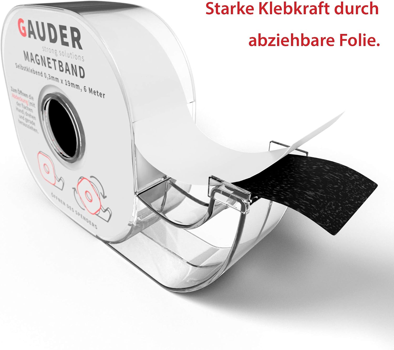 GAUDER Magnetic Tape Dispenser, Self-Adhesive Magnetic Strips for Lightweight Objects - Image 4