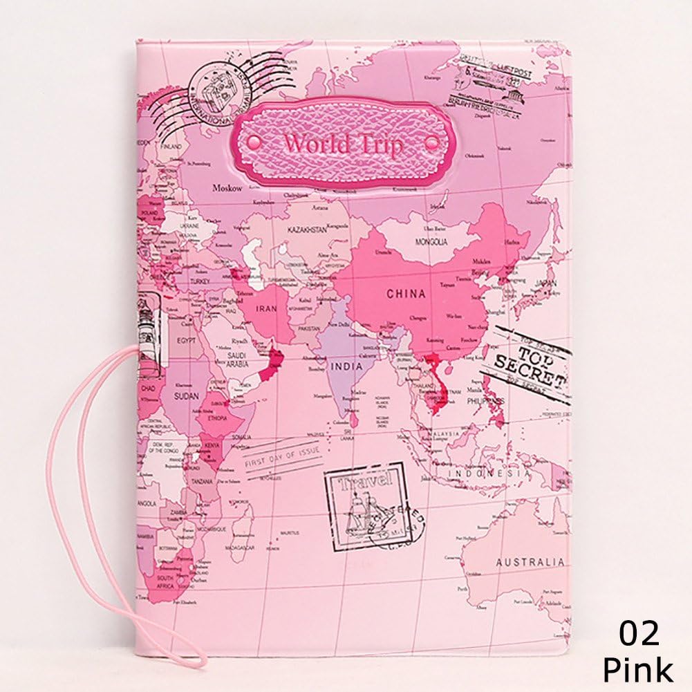Indexu Cool Map Passports Case Men Travel Cover Passport Holder