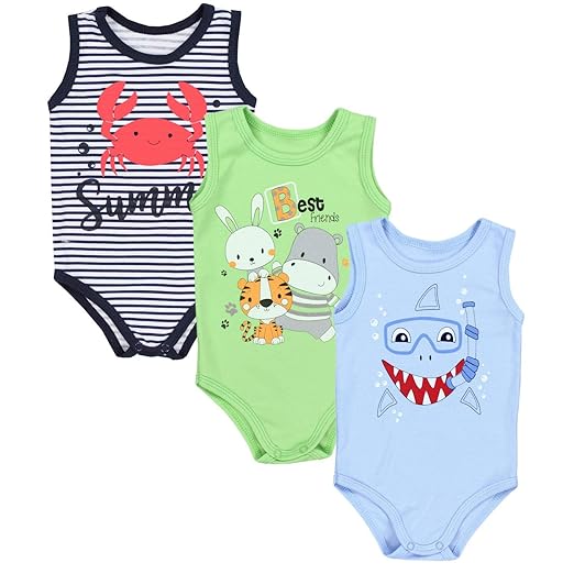 TupTam Baby Jungen Achselbody mit Aufdruck 3er Pack