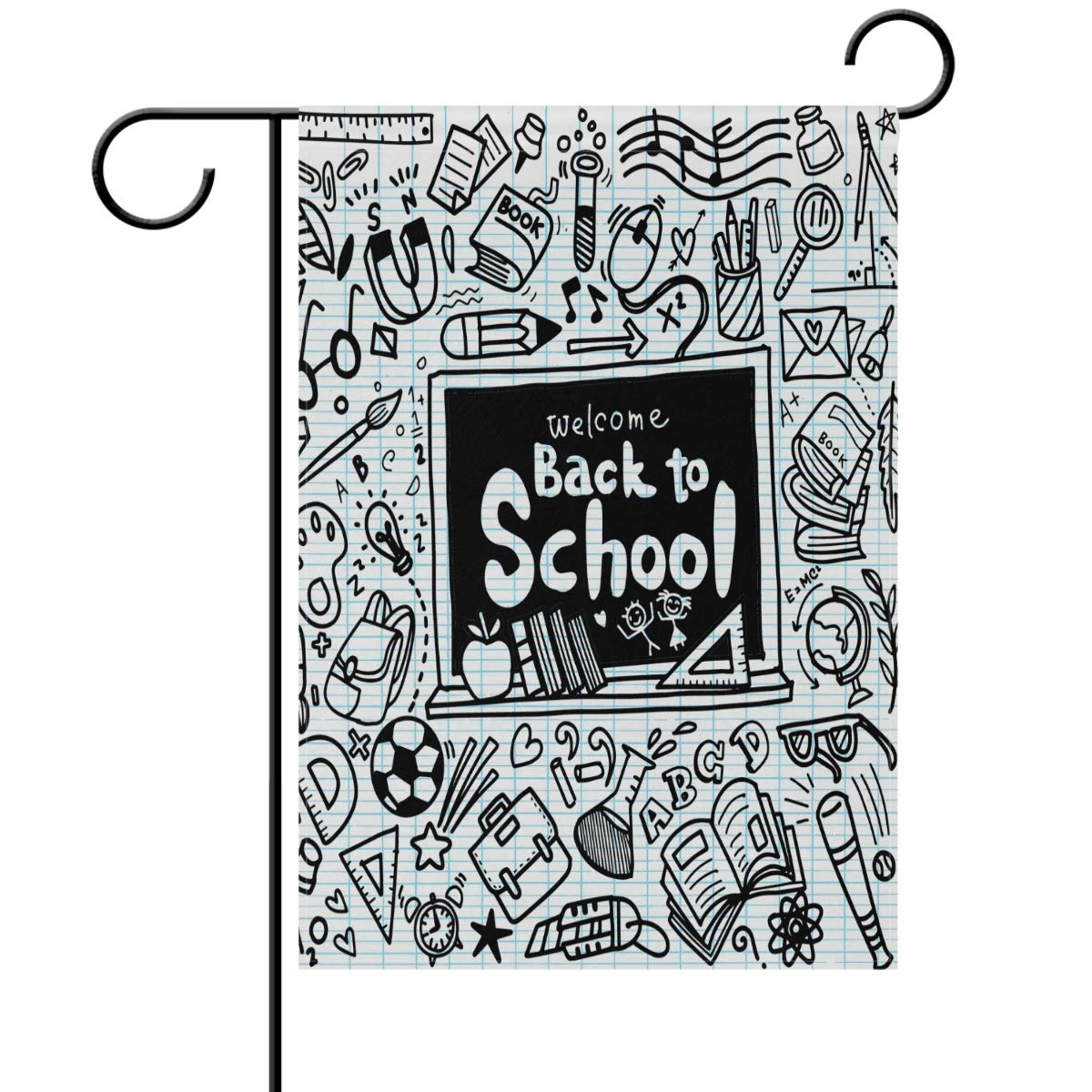 Amazon Com Alaza Welcome Back To School Polyester Garden Flag