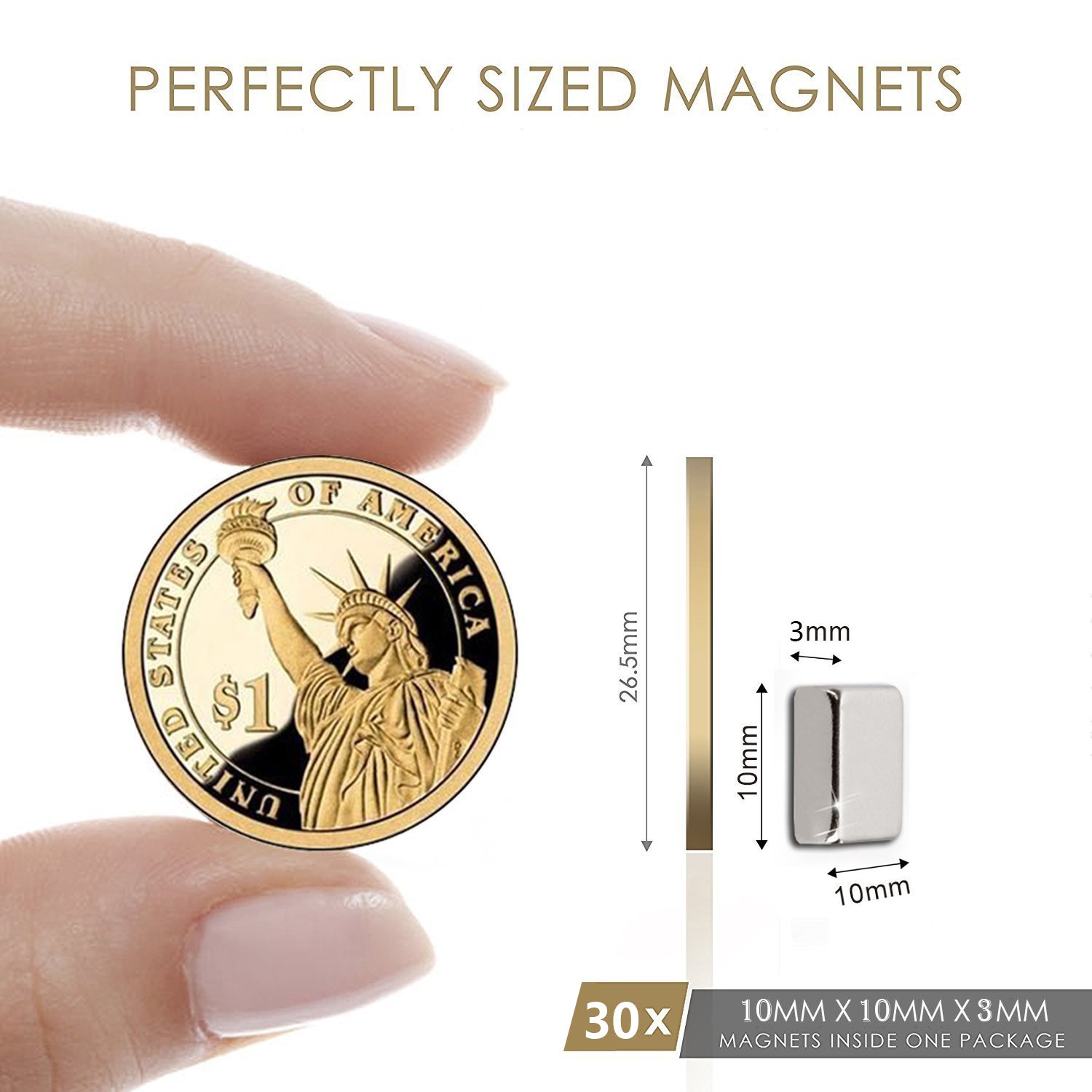 30 pieza Neodimio Imán 10x3 mm Unidad imán Extrem Fuerte 2,5 kg de ...