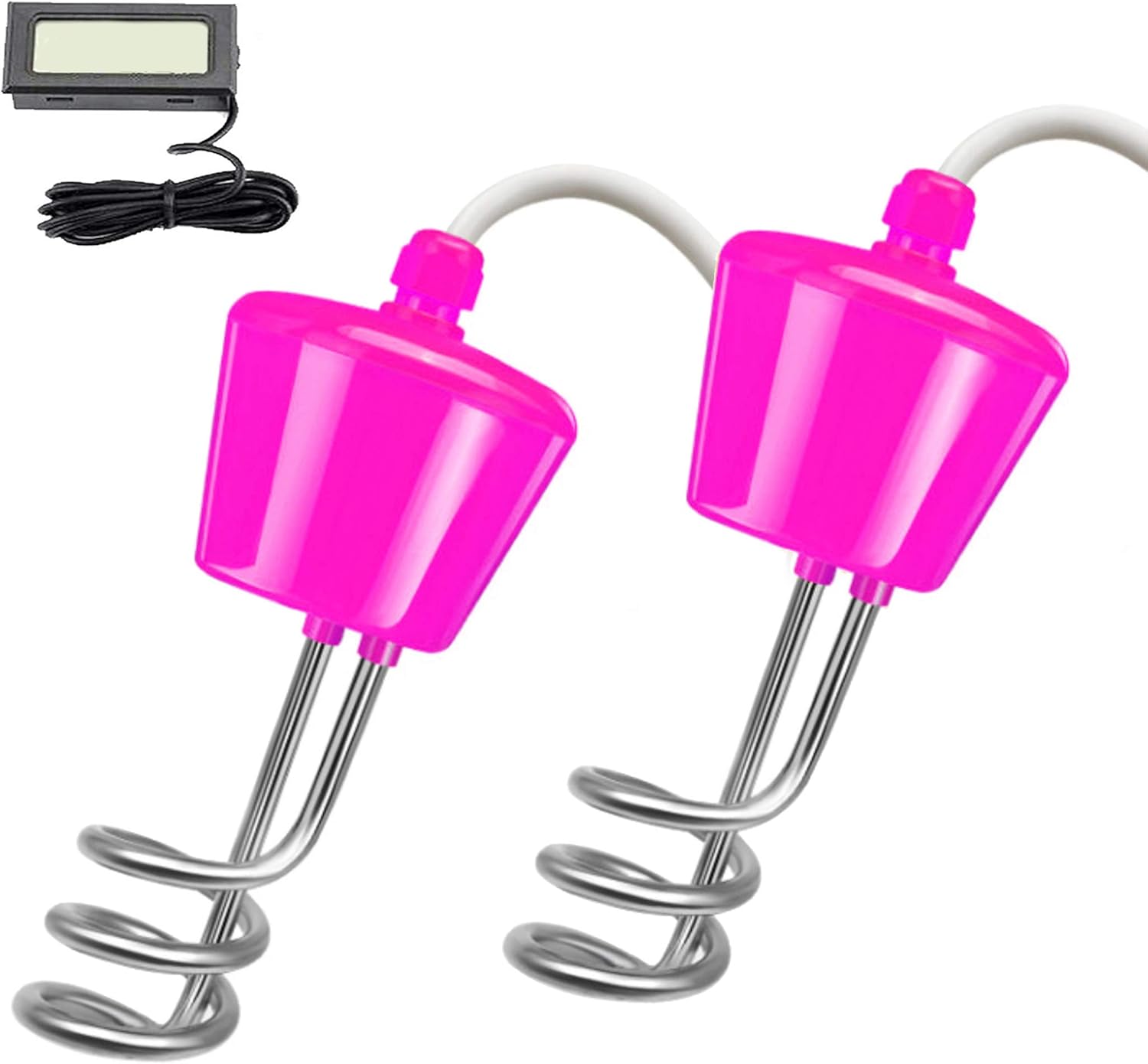 CalPalmy Pink Immersion Water Heater | Floating Stainless Steel Electric Heater Boiler Heats 5 Gallons of Water in Minutes | Great for Small Bath Tub/Inflatable Swimming Pool - U.S Version : Garden & Outdoor